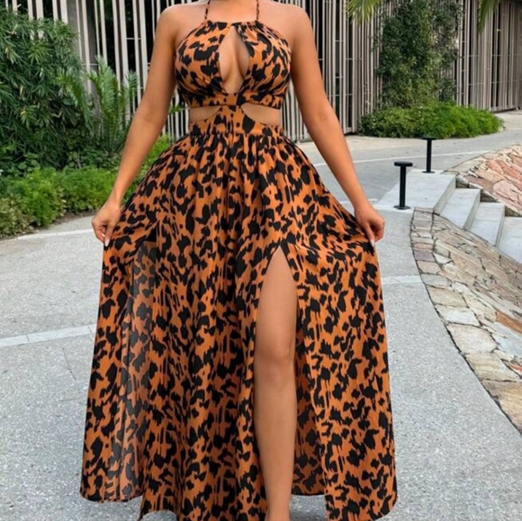 Dresses & Skirts - Maxi Leopard Print Dress